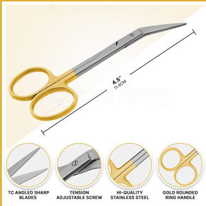 Tijeras quirúrgicas curvas con cuchillas de acero inoxidable para un corte médico preciso y operaciones quirúrgicas - Product Image 2