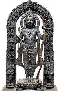 Sculpture d'Idole Shree Ram de Qualité Supérieure Ayodhya Murti pour la Décoration du Temple et de la Maison & Cadeaux Décoration de Temple de Bureau en provenance d'Inde - Product Image 2