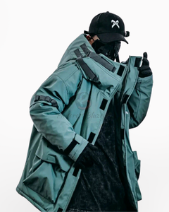 Veste Softshell matelassée de luxe unisexe pour l'extérieur, respirante, imperméable, coupe-vent, chaude, col à capuche, vert, 2024 - Product Image 2