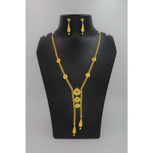 Conjunto de collar largo nupcial Diseño en línea chapado en oro Un gramo Joyería de moda Nuevo diseño Mujer solo en línea - Product Image 1