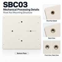 Boîtier en aluminium sans ventilateur personnalisé SBC03 pour carte mère SBC de 3,5 pouces, boîtier d'ordinateur industriel modulaire avec panneau d'interface interchangeable