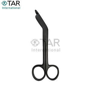 Ciseaux à pansements Lister en acier inoxydable noir avec logo personnalisé, prix de gros, ciseaux médicaux professionnels pour infirmières, durables - Product Image 4