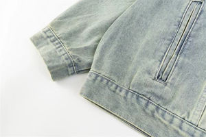 Sudaderas con capucha de algodón coreanas de lavado ácido de peso pesado con cuello levantado estampado personalizado para mujer - Product Image 6