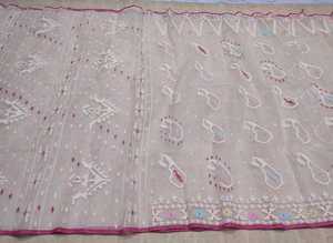 Precio barato de alta calidad Dhakai Jamdani Sharee Calidad de exportación para mujeres TELA JAMDANI Azul VERDE Dorado Rojo de Bangladesh - Product Image 6