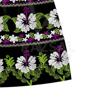 Jupes décontractées sur mesure pour femmes en coton respirant de couleur unie avec broderie de haute qualité à séchage rapide toutes saisons en vente - Product Image 6