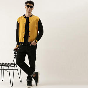 แจ็กเก็ตทีมเบสบอลแขนหนังกำมะหยี่สำหรับผู้ชายแจ็คเก็ตทีมโรงเรียนทำจาก2024 - Product Image 5