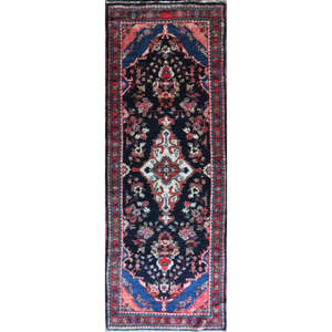 Tapis de luxe vintage bleu à motif médaillon, mélange de laine pure et de coton, pour la maison, le bureau, les sols, tapis décoratifs haut de gamme - Product Image 1