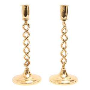 Bougeoir en laiton de qualité supérieure avec motifs baroques ornés et un éclat doré brillant pour une décoration luxueuse pour la maison et les événements - Product Image 3