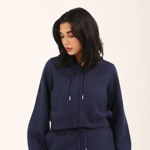 Ensemble de survêtement décontracté pour femmes, sweat-shirt à fermeture éclair en polaire d'hiver, ensemble de danse et de yoga pour femmes, tenue de course à pied confortable et ample - Product Image 1