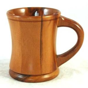 Taza de Leche de Madera Pulida a Mano de Primera Calidad |   Vaso de Agua de Madera Maciza de Lujo |   Jarra de Madera Artesanal con Logotipo Personalizado, Taza de Madera para Bebidas - Product Image 1