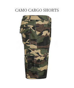 Pantalones Cortos Cargo para Hombre, Multibolsillos, Camuflaje, Casuales, de Trabajo - Product Image 3