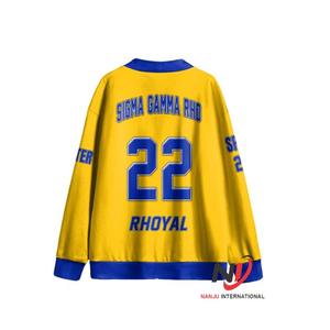 Maillot de football-Royal | 100% Polyester Sigma Gamma Rho Sports Jersey Logo de l'équipe brodé sur le devant, le dos et les épaules - Product Image 2