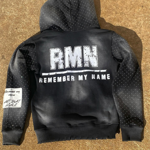 Ensemble de survêtement noir imprimé personnalisé sweat à capuche et pantalon de jogging pointillé fondu conception texte en gras logo unisexe tenue de sport 2 pièces - Product Image 4