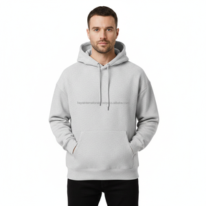 Sudadera con Capucha para Hombre, Tejida, con Cierre, Oversize, Transpirable, de Mezcla de Poliéster y Algodón, 300g, Ecológica, para Otoño - Product Image 1