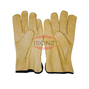 Haute qualité résistant à l'usure jaune en cuir de vache Protection main sécurité travail gréeur travail conducteur gants avec Tpr - Product Image 3