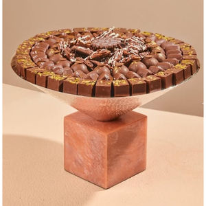 Cuenco de chocolate de Metal redondo de primera calidad, diseño clásico, cuenco para servir dulces, soporte para postres para decoración del hogar o decoración de mesa de comedor - Product Image 3