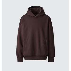 Sweat à capuche pull en coton pour hommes Sweat à capuche doublé polaire Pull de sport solide à capuche - Product Image 2