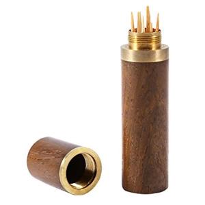 Beau support de cure-dents tournant en bois fabriqué à la main porte-distributeur de cure-dents pour la maison et le restaurant - Product Image 2