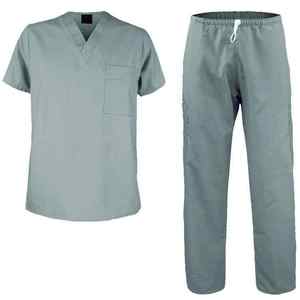 Unisex <b>Light</b> Grey V <b>Neck</b> Medical Scrub Set Huzaifa - Product Image 1