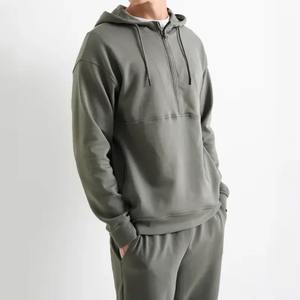 Sudaderas con capucha de algodón en blanco grueso peso pesado gota hombro personalizado Impresión logotipo hombres - Product Image 5