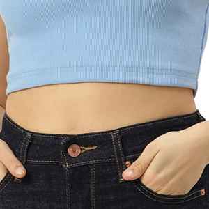 Camiseta sin mangas de verano para mujer Jersey transpirable Patrón sólido Cuello redondo Longitud corta - Product Image 5