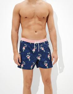 กางเกงว่ายน้ำผู้ชายสไตล์ไฮสตรีท ผลิตจากโพลีเอสเตอร์ 100% เป็นมิตรต่อสิ่งแวดล้อม ไซส์ใหญ่ สีพื้น แห้งเร็ว รับสกรีนโลโก้ - Product Image 2