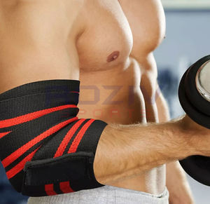 สายรัดข้อศอกผ้าฝ้ายระบายอากาศ น้ำหนักเบา บรรเทาอาการปวด ปรับได้ ยืดหยุ่น สำหรับยกน้ำหนัก คุณภาพสูง พร้อมโลโก้สั่งทำ - Product Image 6