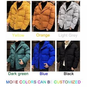 Custom Winter Plaid <b>Men's</b> Design Waterproof Bubble Blue Coat Puffer <b>Jacket</b> - Product Image 3