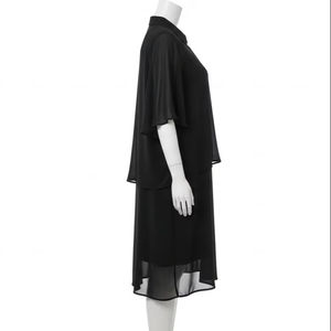 Vestido de Talla Grande con Capa Transparente, Poliéster Transpirable, Elegante, Holgado, para Fiestas Nocturnas, Estilo Cómodo para Mujer - Product Image 3