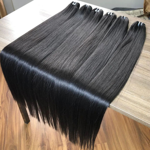 Trame de cheveux de haute qualité, Super Double trame droite, noire naturelle 100%, tissage de cheveux vietnamien, vendeur de cheveux humains - Product Image 5