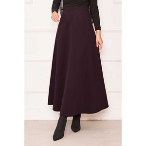 Falda de satén casual de verano Mevlana para buceo, con decoración bordada, color borgoña, transpirable, cómoda, con tejido de punto de elastano. - Product Image 2