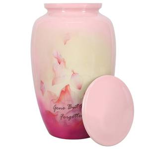 Urnas Funerarias de Aluminio Tamaño Adulto con Grabado Personalizado, Opción de Corona Conmemorativa con Pétalos Desvanecidos pero No Olvidados - Product Image 3