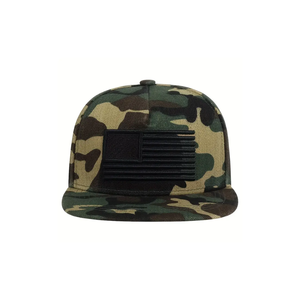 Casquette Snapback vierge unie chapeaux haute qualité noir logo de broderie personnalisé 100% coton casquette Snapback en gros bord plat ajusté - Product Image 5