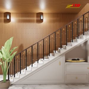Barandillas de Escalera de Hierro Forjado de Alta Gama para Interiores de Villas Modernas con 1 Año de Garantía Diseñadas para Mejorar la Seguridad y la Estética - Product Image 5