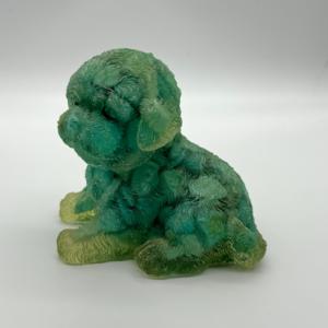 Hermosa Estatua de Perro Tallada en Turquesa Natural, Hecha a Mano, Decoración Feng Shui para el Hogar, Regalo Coleccionable - Product Image 4