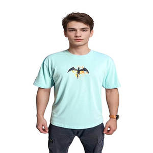 Logotipo personalizado 230G 100% Algodón Impreso Tallas grandes Camisetas de gran tamaño para hombres Camisetas lavadas vintage - Product Image 2