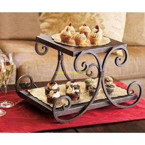 ถาดเสิร์ฟกาแฟอลูมิเนียมทรงไข่ทุบสีทองพร้อมกิ่งไม้และที่จับนกสำหรับตกแต่งโต๊ะอาหารเครื่องดื่มห้องครัวและของตกแต่ง - Product Image 4