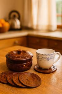 Premium Quality Durable Solid Wood <b>Coasters</b> for Daily Drink Use or <b>Heat</b> Resistant Table Available at Best Price - Product Image 5