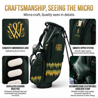 Sac de golf en cuir PU avec support, 14 compartiments pleine longueur, brodé et imprimé, sac de transport pour clubs, fabricant direct de sacs de golf, vente en gros