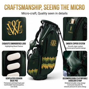 Sac <span class=keywords><strong>de</strong></span> golf en cuir PU avec support, 14 compartiments pleine longueur, brodé et imprimé, sac <span class=keywords><strong>de</strong></span> transport pour clubs, fabricant direct <span class=keywords><strong>de</strong></span> sacs <span class=keywords><strong>de</strong></span> golf, vente en gros - Product Image 5