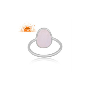 Best Selling Fine Sterling Silver Natural Rainbow Moon Stone Gemstone Stackable Ring Custom Jewelry For Women Gift For Her - Product Image 4