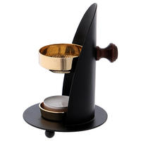 Recién llegado, quemador de incienso con acabado de oro y Metal, ambientador de aire para dormitorio y mesa de oficina, quemador de incienso con luz en T de acero inoxidable