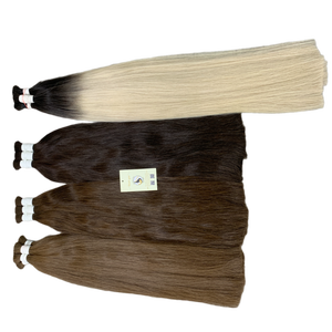 Livraison gratuite Cuticule alignée droite vierge crue pour Ombre foncé naturel droit en vrac cheveux humains vague profonde lâche vague naturelle - Product Image 1