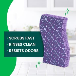 Éponges de nettoyage Scotch-Brite Odor Resist, non abrasives, 6 pièces, lavables au lave-vaisselle, éponges de cuisine multi-usages, nettoyage en douceur - Product Image 3