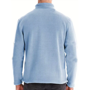 เสื้อคาร์ดิแกนผู้ชายสำหรับฤดูหนาว คอจีน ซิปหน้า รับผลิตแบบ OEM ODM คุณภาพสูง ผ้าฟลีซถัก ลายเรียบ ระบายอากาศได้ดี ส่งตรง - Product Image 4