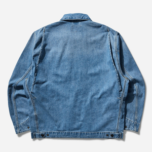 2025 Best quality OEM Men Pure Colour <b>Denim</b> Jacket Black / Blue Fashion Simple Male Daily Casual Lapel <b>Coats</b> for Homme - Product Image 2