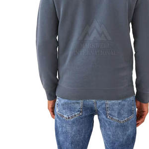 สเวตเชิ้ตมีซิปครึ่งแขนสำหรับผู้ชายเสื้อสเวตเชิ้ตมีซิปแบบเรียบง่ายพิมพ์โลโก้ได้ตามต้องการผลิตจากปากีสถาน - Product Image 5