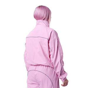 Ensemble de survêtement coupe-vent pour femmes en gros, taille plus, personnalisé, tendance, pour l'entraînement, la course à pied, 100% coton, fermeture éclair - Product Image 2