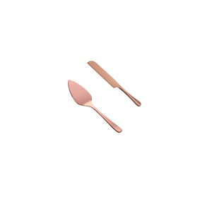 Juego de cuchillo y servidor de pastel de cobre personalizado para despedida de soltera accesorios de regalo de inauguración de la casa acero espejado de alta calidad - Product Image 2