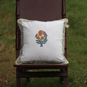 Fundas de cojín de algodón 100% con patrón de rayas florales Vintage modernas tejidas con gran trabajo de bordado para decoración del hogar desechables - Product Image 1